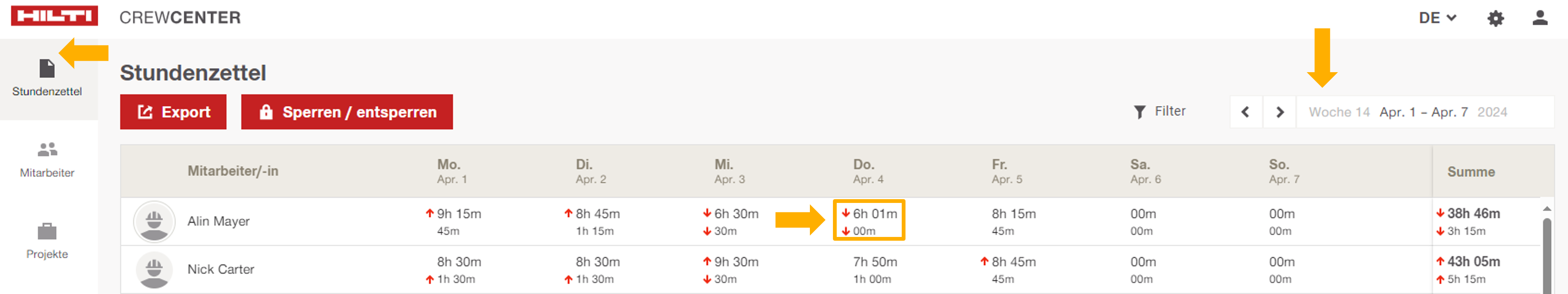 Zeitmeldung hinzufügen oder ändern web.png