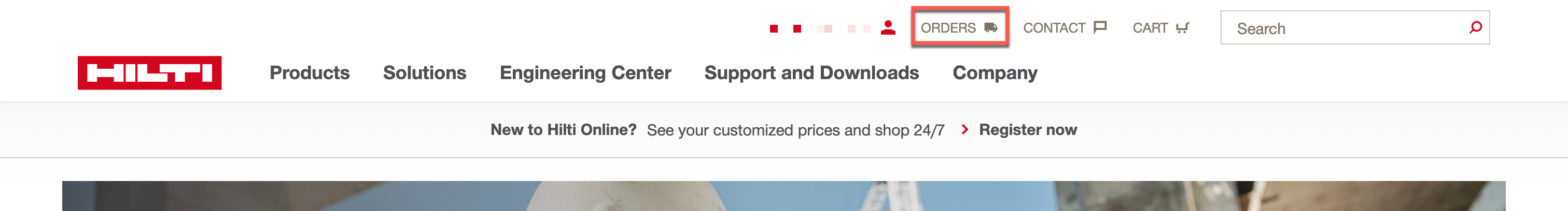 Orders navigation